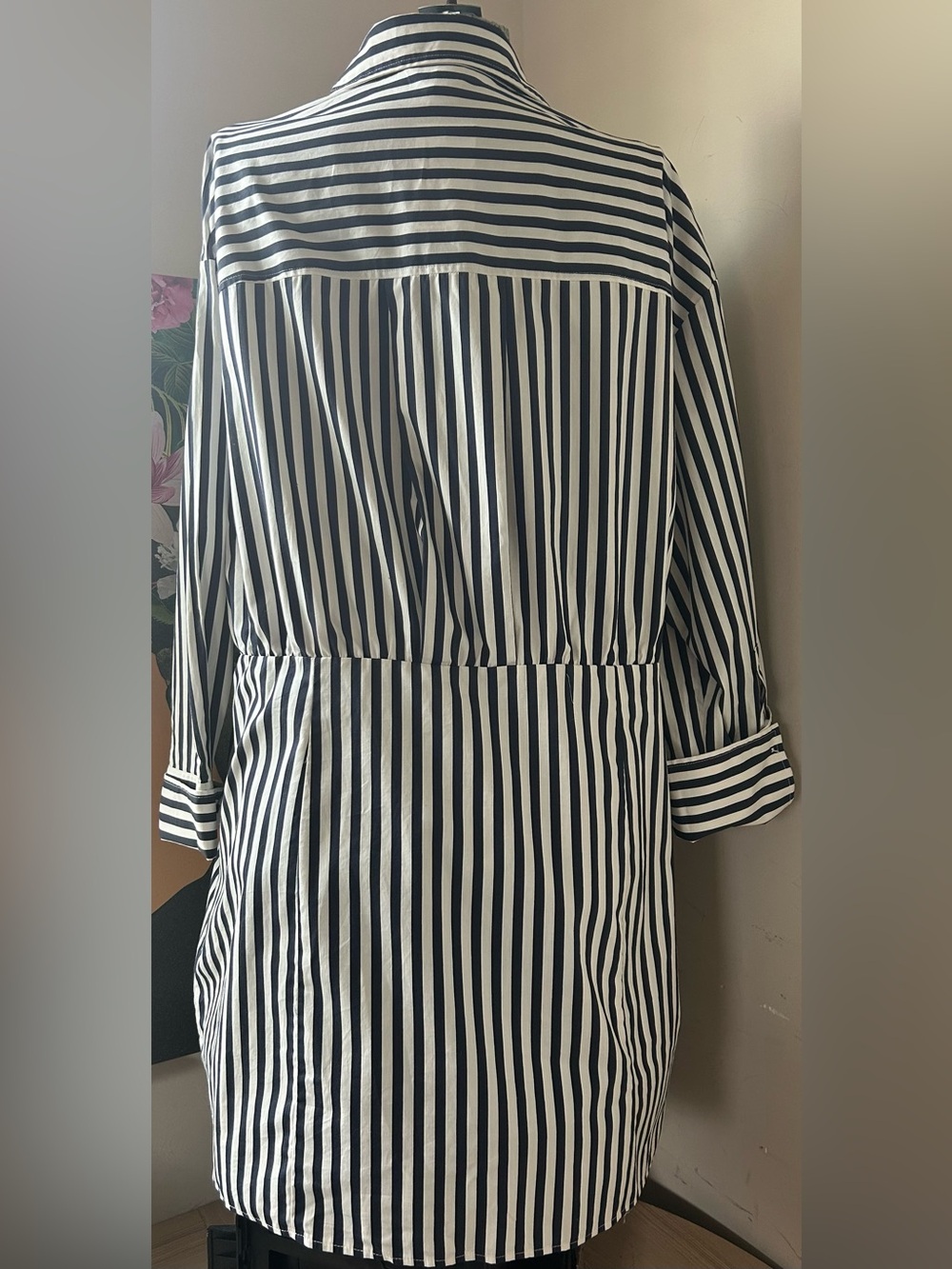 NWT H&M MODERN/CLASSIC STRIPED DRESS Sz.XXL LOOSE FIT BODICE, FITTED SKIRT - Picture 5 of 9